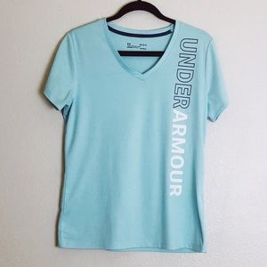Under Armour light blue active tee medium